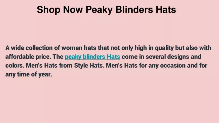 shop now peaky blinders hats