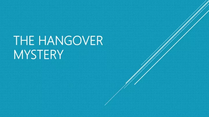 the hangover the hangover mystery mystery