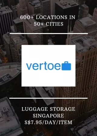 Vertoe  Luggage Storage Singapore