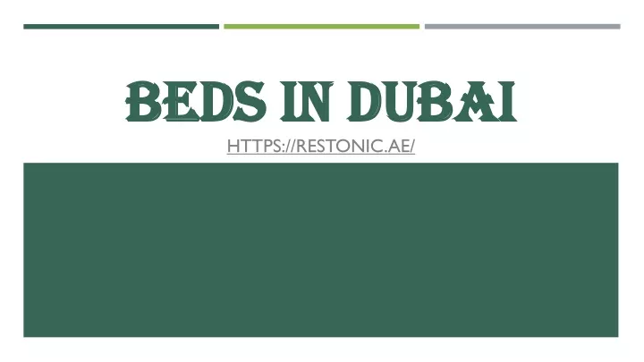 beds in dubai