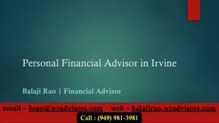 Personal Financial Advisor in Irvine
