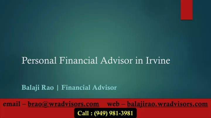 personal financial advisor in irvine