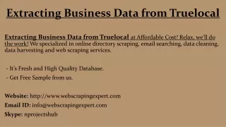 extracting business data from truelocal