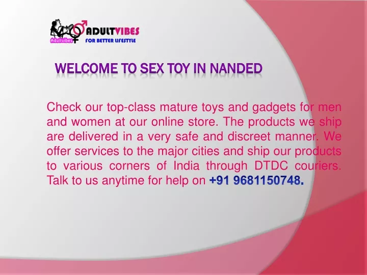 w elcome t o sex toy in nanded