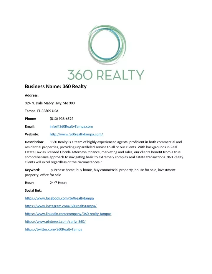 business name 360 realty
