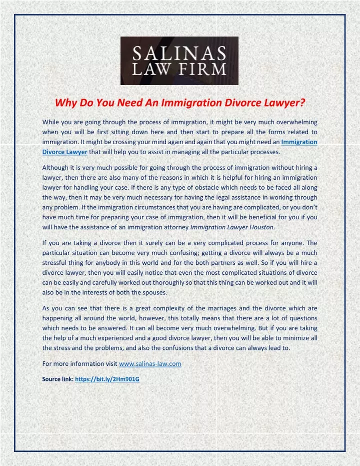 why do you need an immigration divorce lawyer