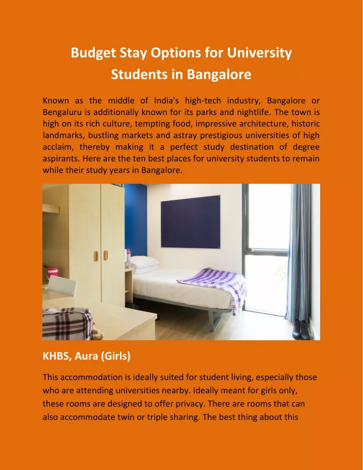 budget stay options for university students