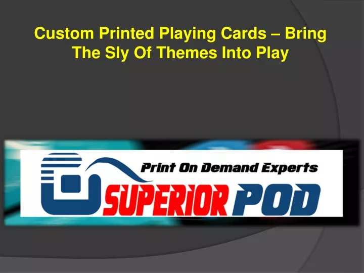 custom printed playing cards bring