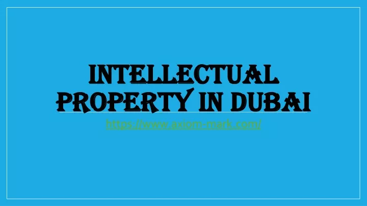 intellectual property in dubai