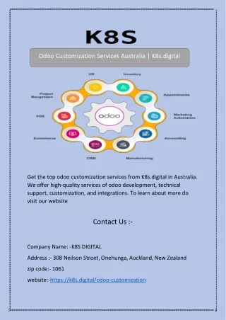Odoo Customization Services Australia | K8s.digital