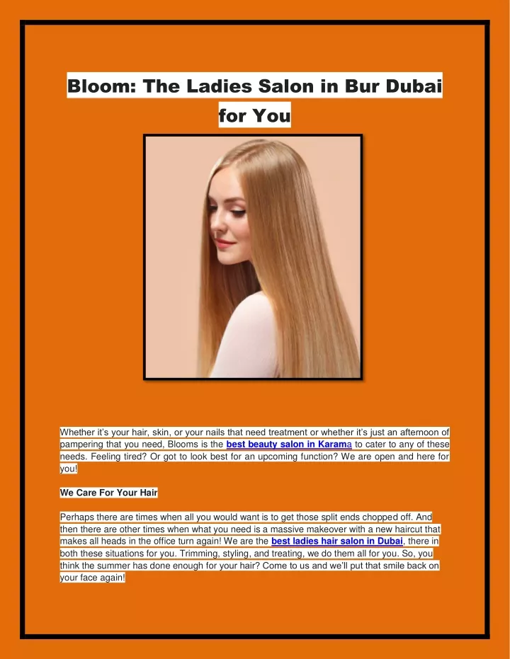bloom the ladies salon in bur dubai for you