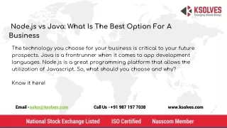 Node.js vs Java: What Is The Best Option For A Business