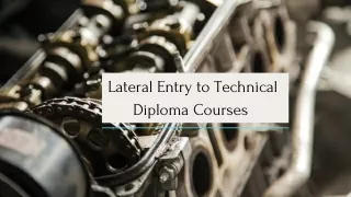 lateral entry to technical diploma courses