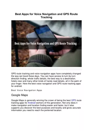 best apps for voice navigation and gps route