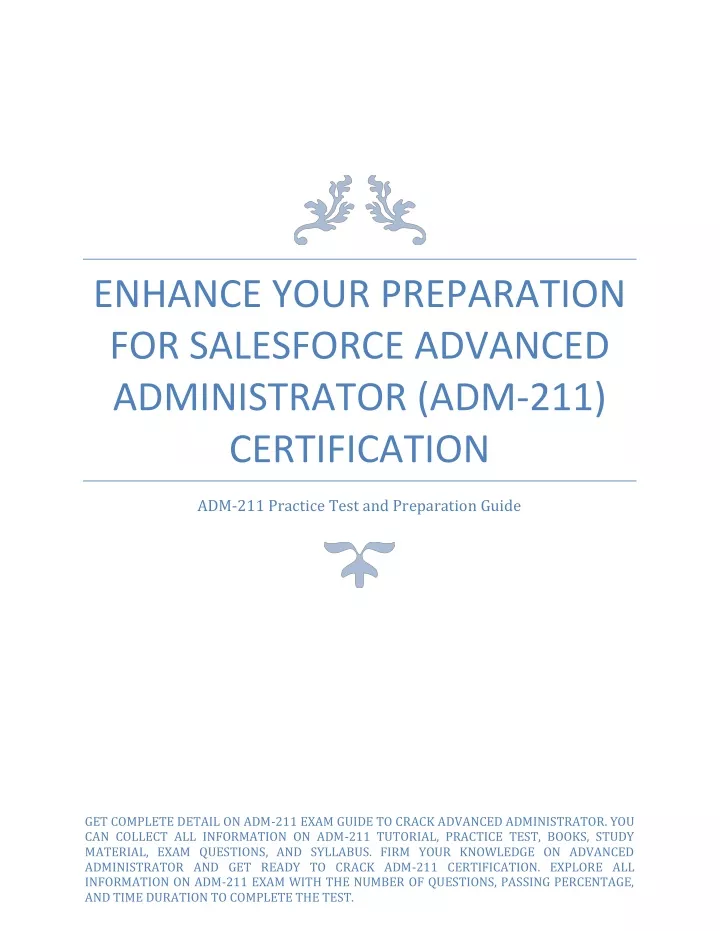 enhance your preparation for salesforce advanced