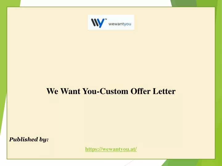 we want you custom offer letter published by https wewantyou at