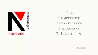 The Competitive Advantages of Restaurant WiFi Solutions