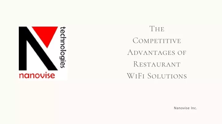the competitive advantages of restaurant wifi