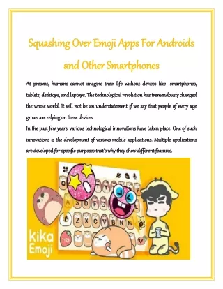 Squashing Over Emoji Apps For Androids and Other Smartphones