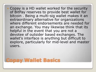 copay wallet basics