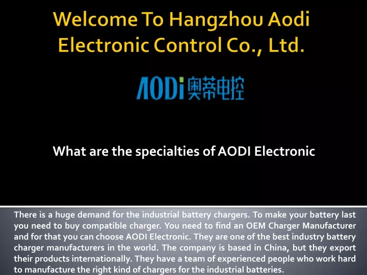 welcome to hangzhou aodi electronic control co ltd