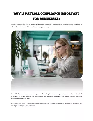 why is payroll compliance important