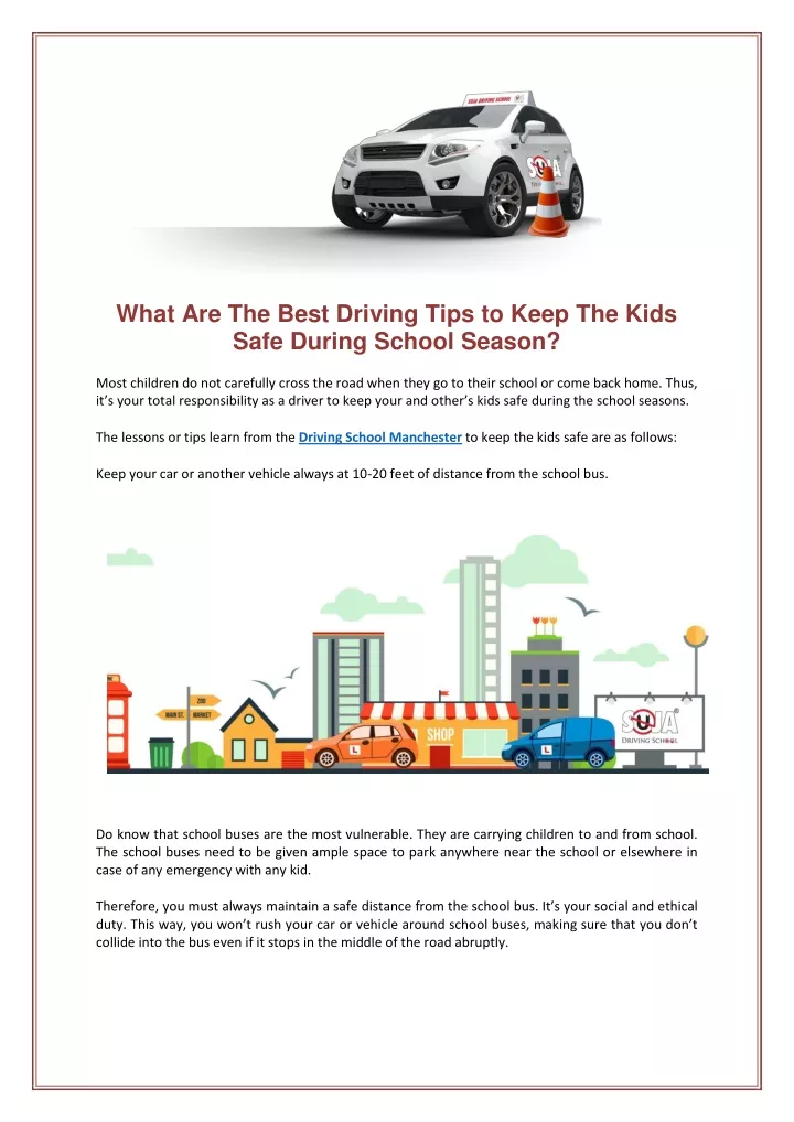 what are the best driving tips to keep the kids