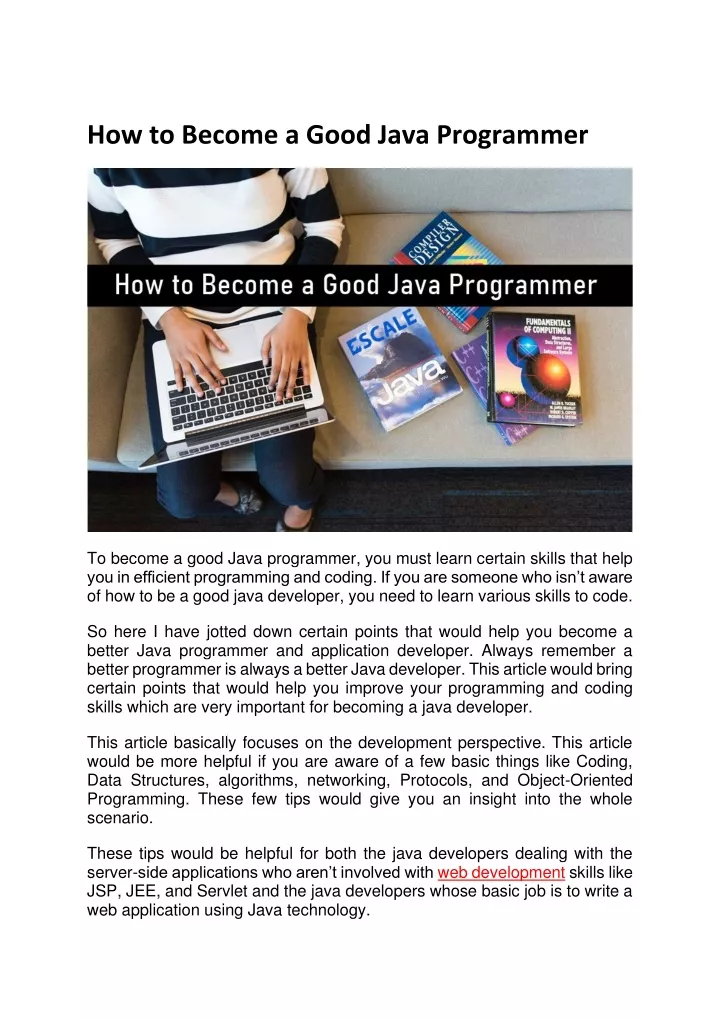how to become a good java programmer