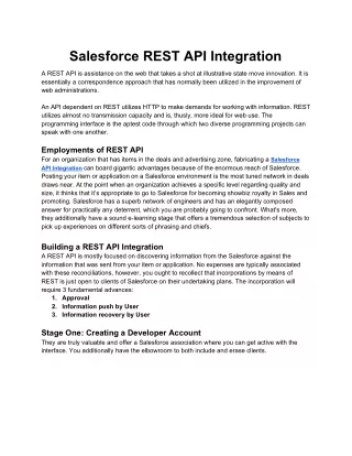 Salesforce REST API Integration