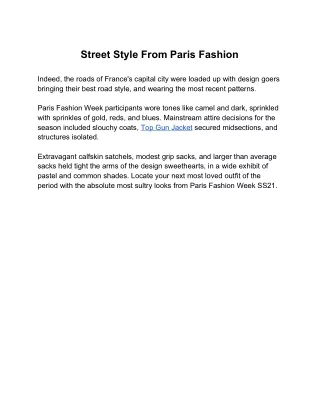 street style from paris fashion