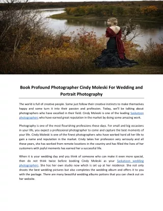 book profound photographer cindy moleski
