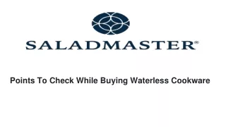 points to check while buying waterless cookware