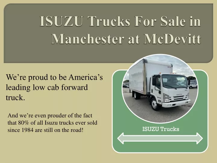 isuzu trucks for sale in manchester at mcdevitt