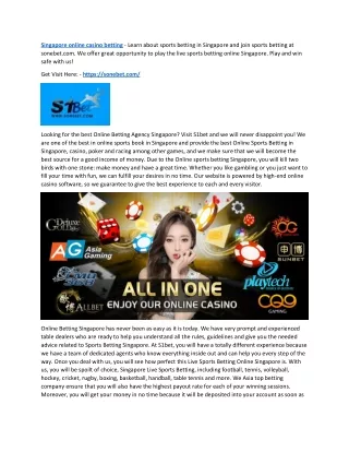 singapore online casino betting learn about