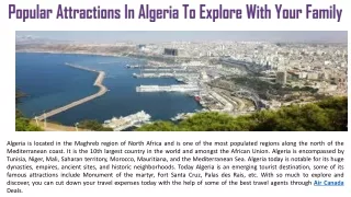 Popular Attractions In Algeria To Explore With Your Family