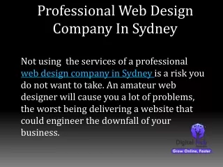 Web Design and Development Company Australia