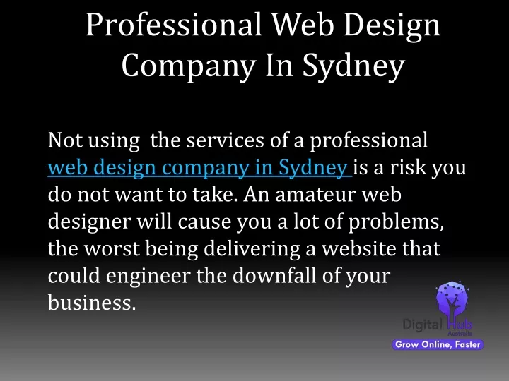 professional web design company in sydney
