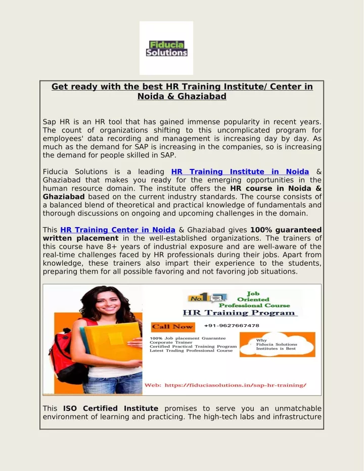 get ready with the best hr training institute