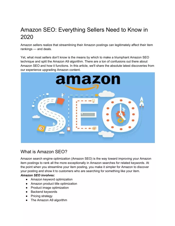 amazon seo everything sellers need to know in 2020
