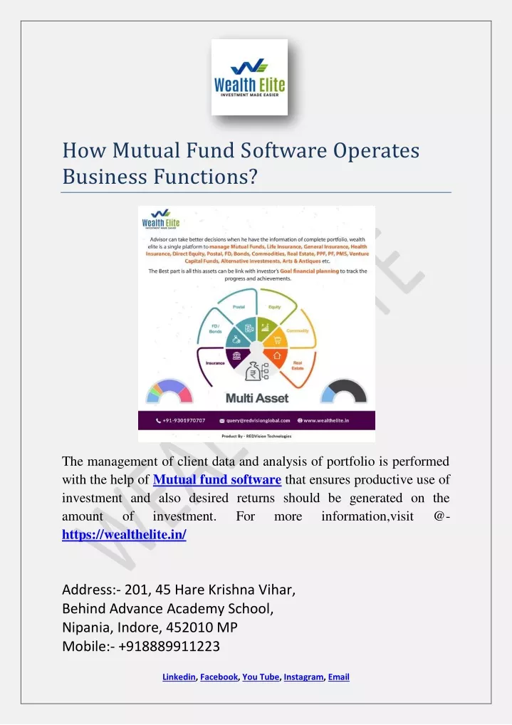 how mutual fund software operates business