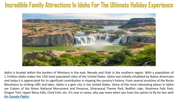 incredible family attractions in idaho
