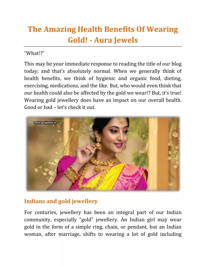 the amazing health benefits of wearing gold aura
