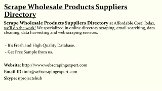 scrape wholesale products suppliers directory