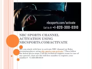 HOW TO ACTIVATE NBC SPORTS CHANNEL USING NBCSPORTS COM ACTIVATE ?