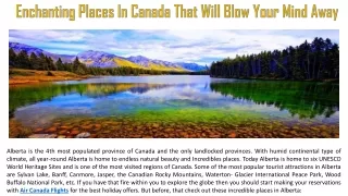 Enchanting Places In Canada That Will Blow Your Mind Away