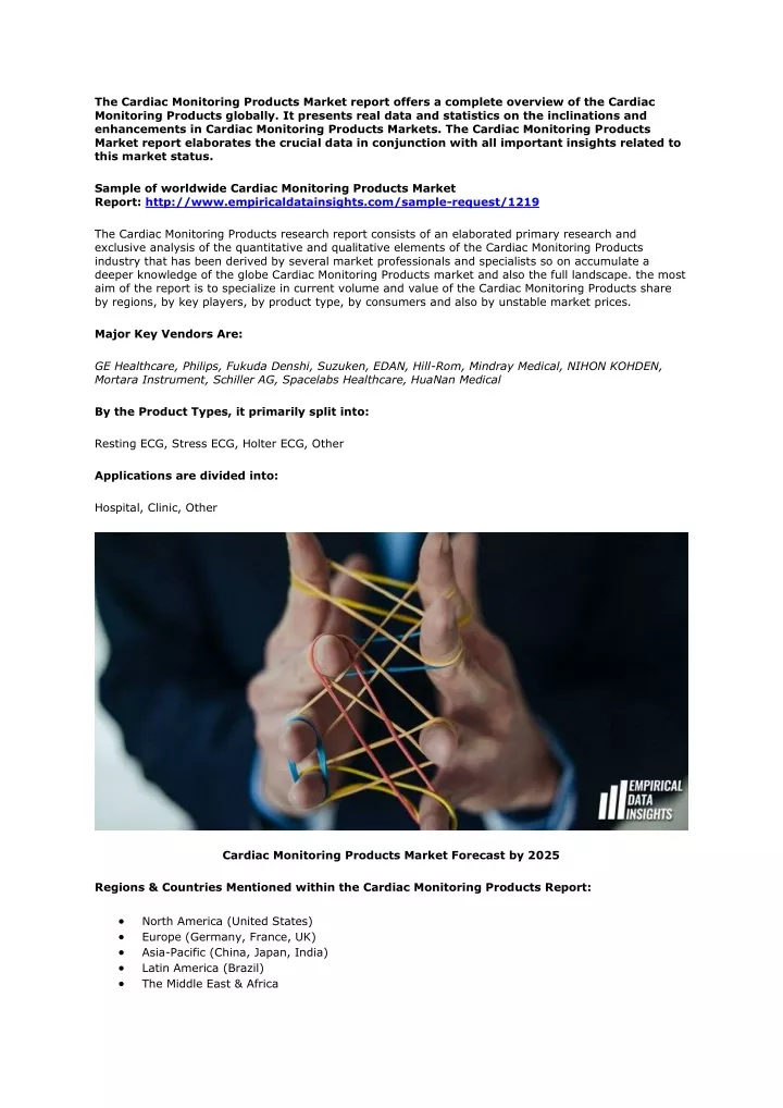 the cardiac monitoring products market report