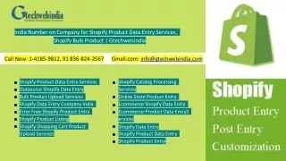 Shopify Data Entry - Gtechwebindia Outsource Data Entry Service | Gtechwebindia
