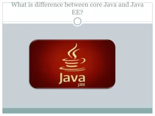 what is difference between core java and java ee