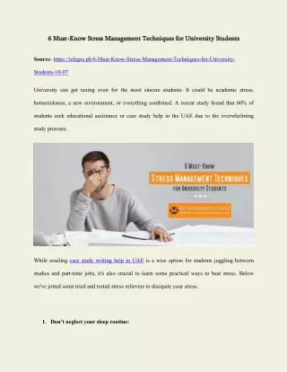 6 6 must know must know stress
