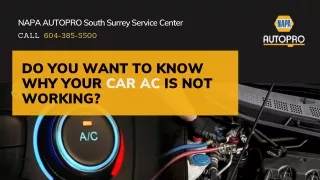 Do you want to know why your car AC is not working?